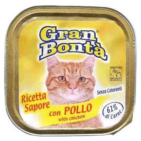 GRAN BONTA Pastete mit Hühnerfleisch für Katzen 100g
